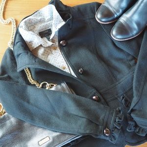 *Host Pick* J. Crew Herringbone Wool Ruffle Blazer