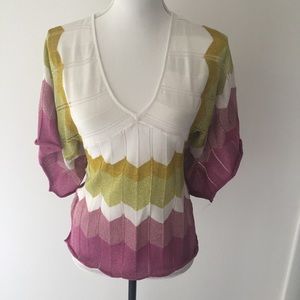 Missoni inspired open back top size Medium