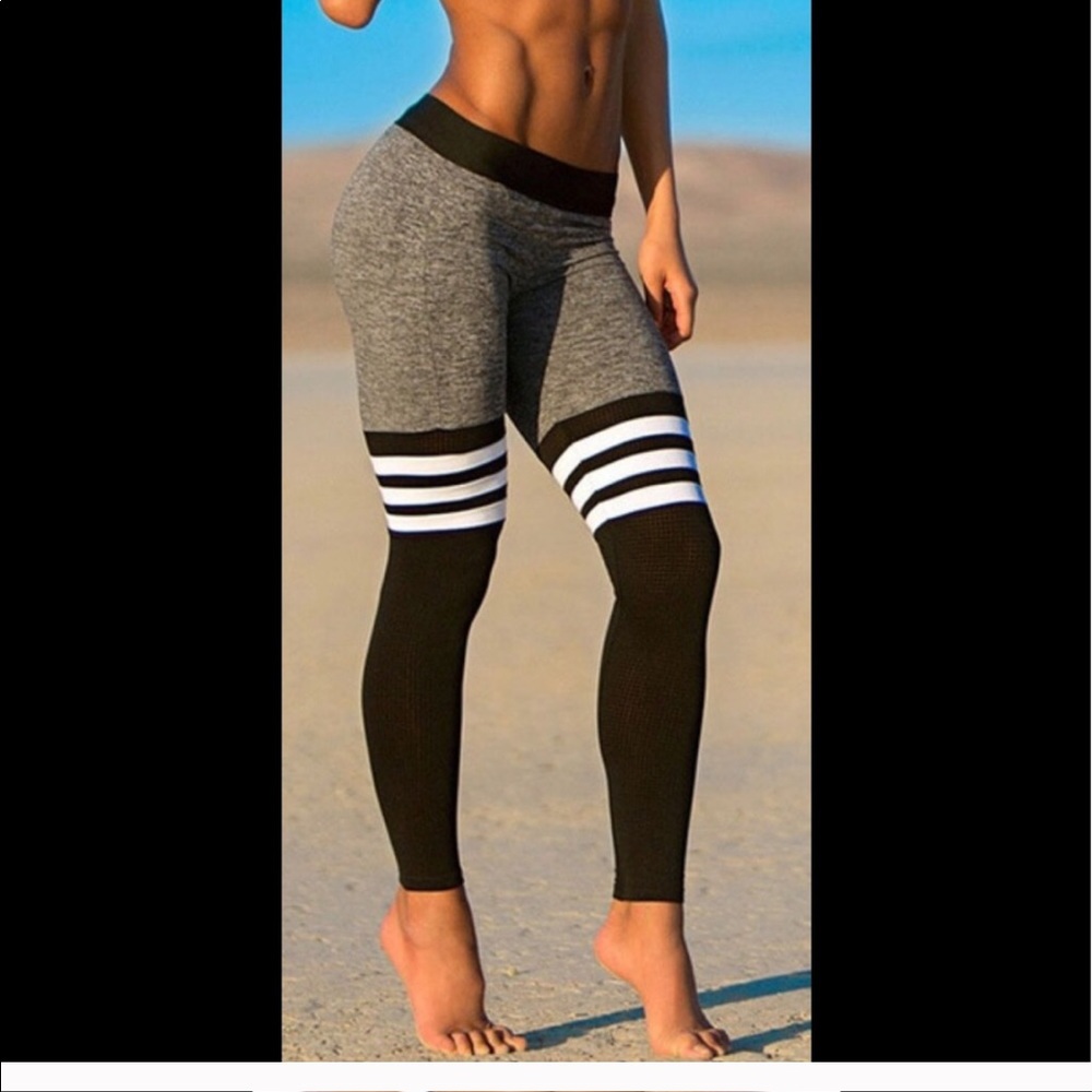 New Black/White/Grey soft workout pants.