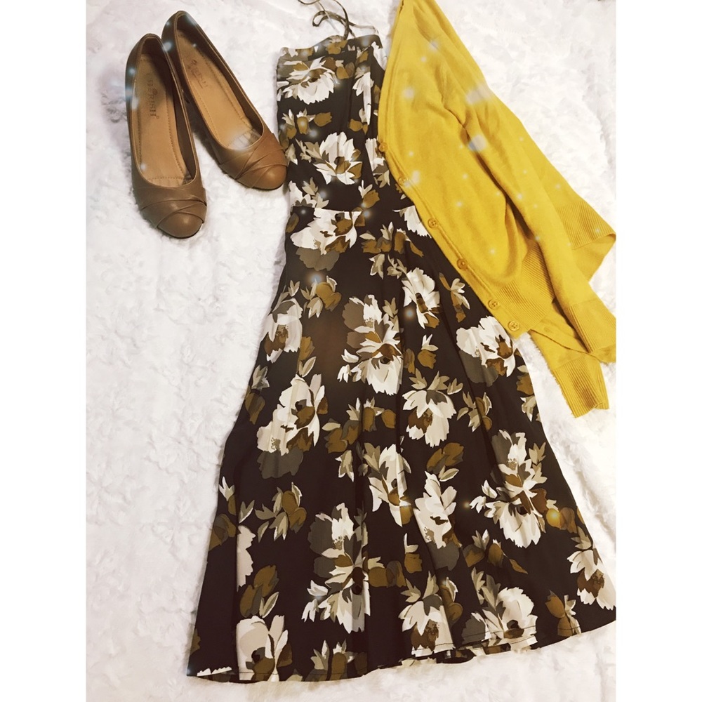 Navy floral dress