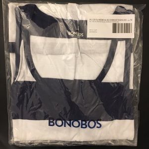 Bonobos Navy Blue / White Striped Tank - New!