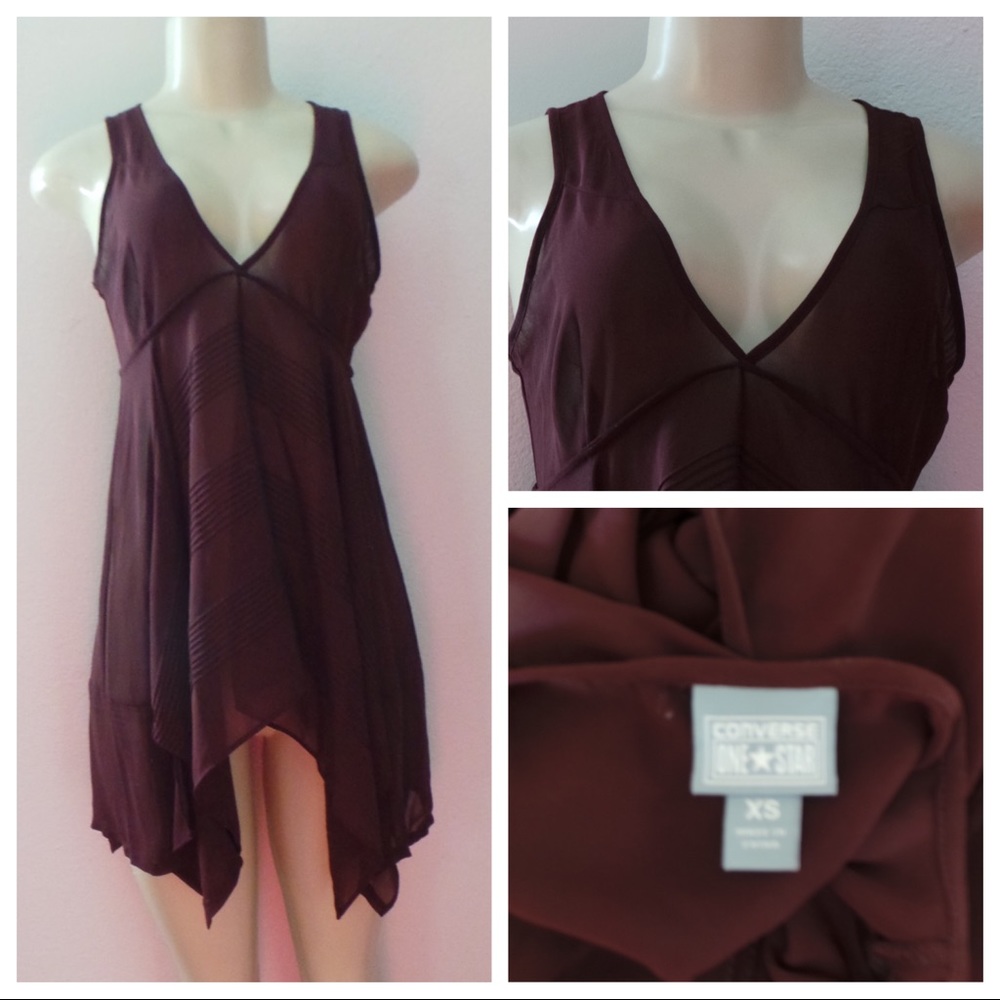Converse Sheer Long Flowing Top Size XS