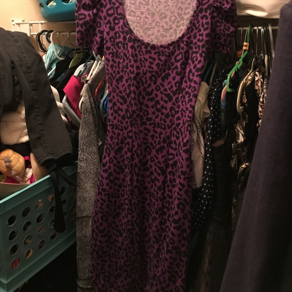 Betsey Johnson dressy purple cheetah print dress!