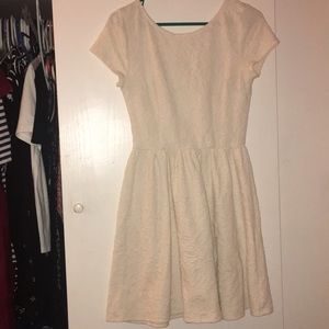 Cream colored elegant skater dress