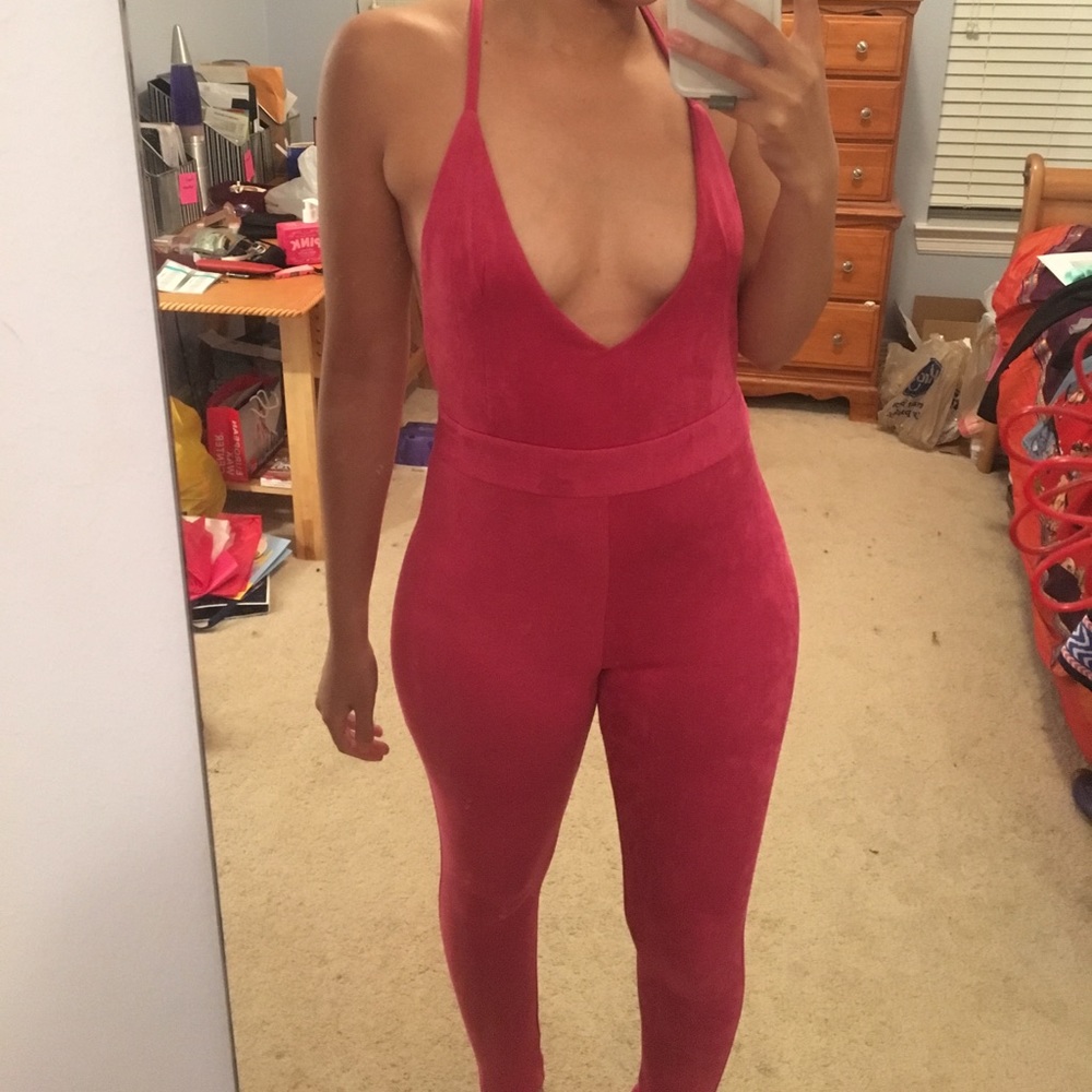 Magenta Night Out Jumpsuit