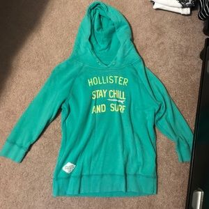 Hollister 3/4 sleeve hoodie