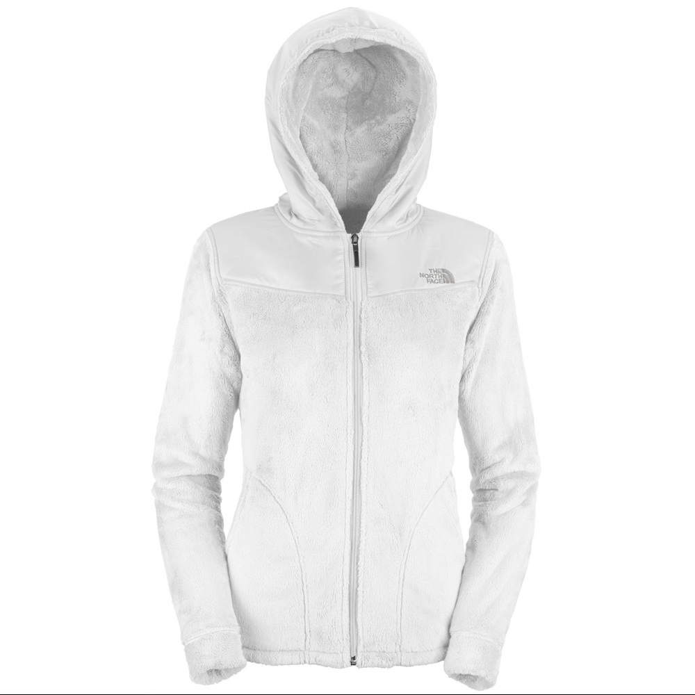 Fuzzy North Face White Coat