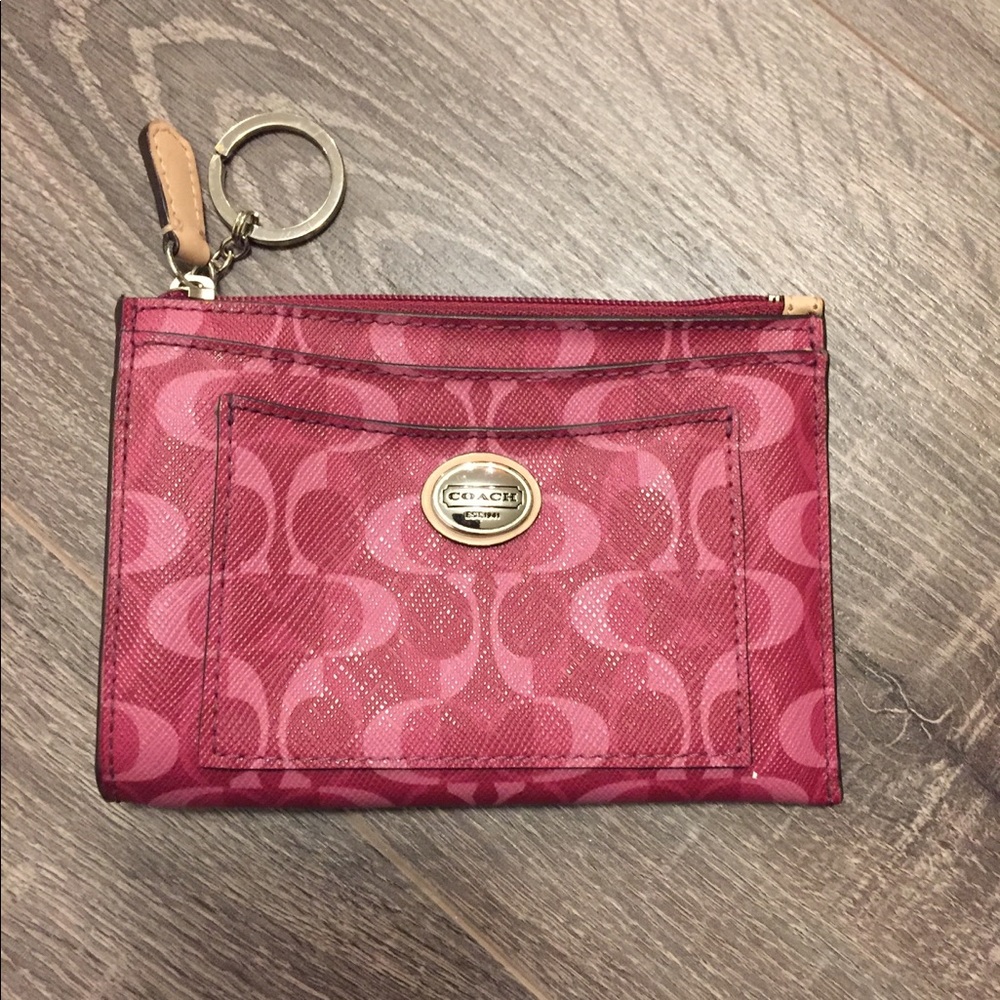 Coach ID case with keychain