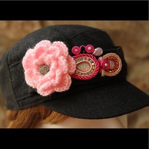 Woman hat with handmade decoration