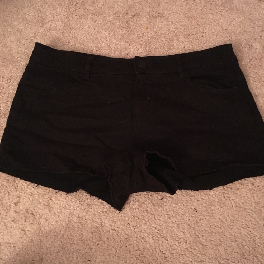 Black Jean shorts