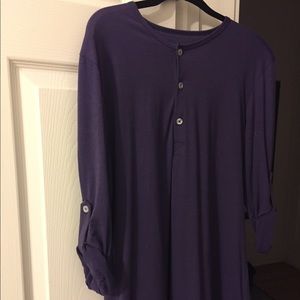 Mizzen & Main purple Henley medium