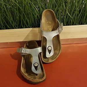 Silver kids Birkenstocks