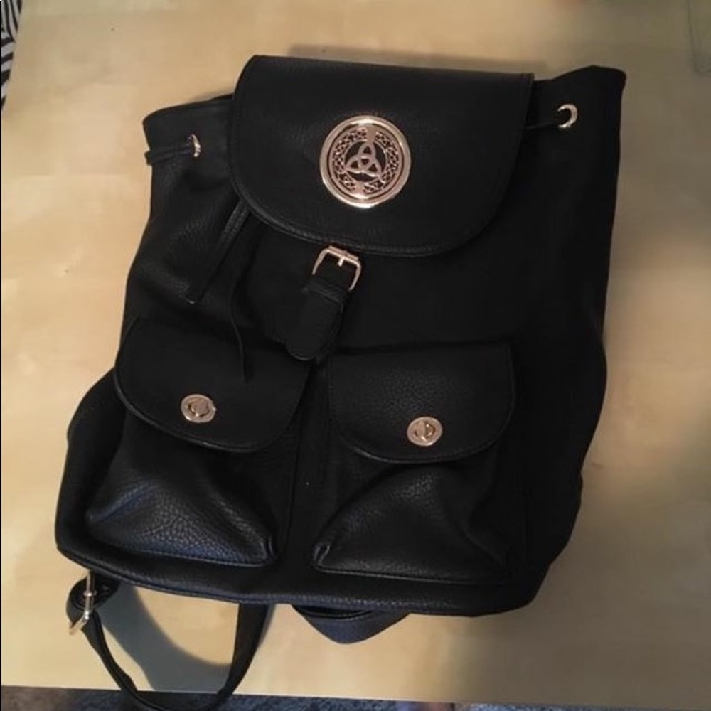 Leather backpack