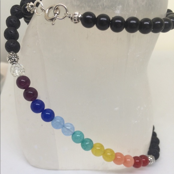🕉🐲✳️CHAKRA ESSENTIAL OILS CHOKER- SILVER‼️ - Picture 3 of 6