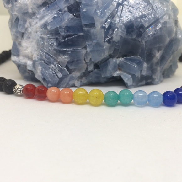 🕉🐲✳️CHAKRA ESSENTIAL OILS CHOKER- SILVER‼️ - Picture 4 of 6