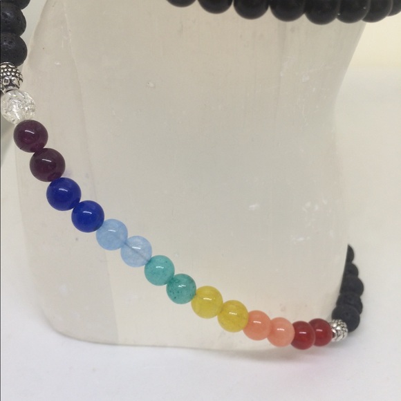 🕉🐲✳️CHAKRA ESSENTIAL OILS CHOKER- SILVER‼️ - Picture 5 of 6