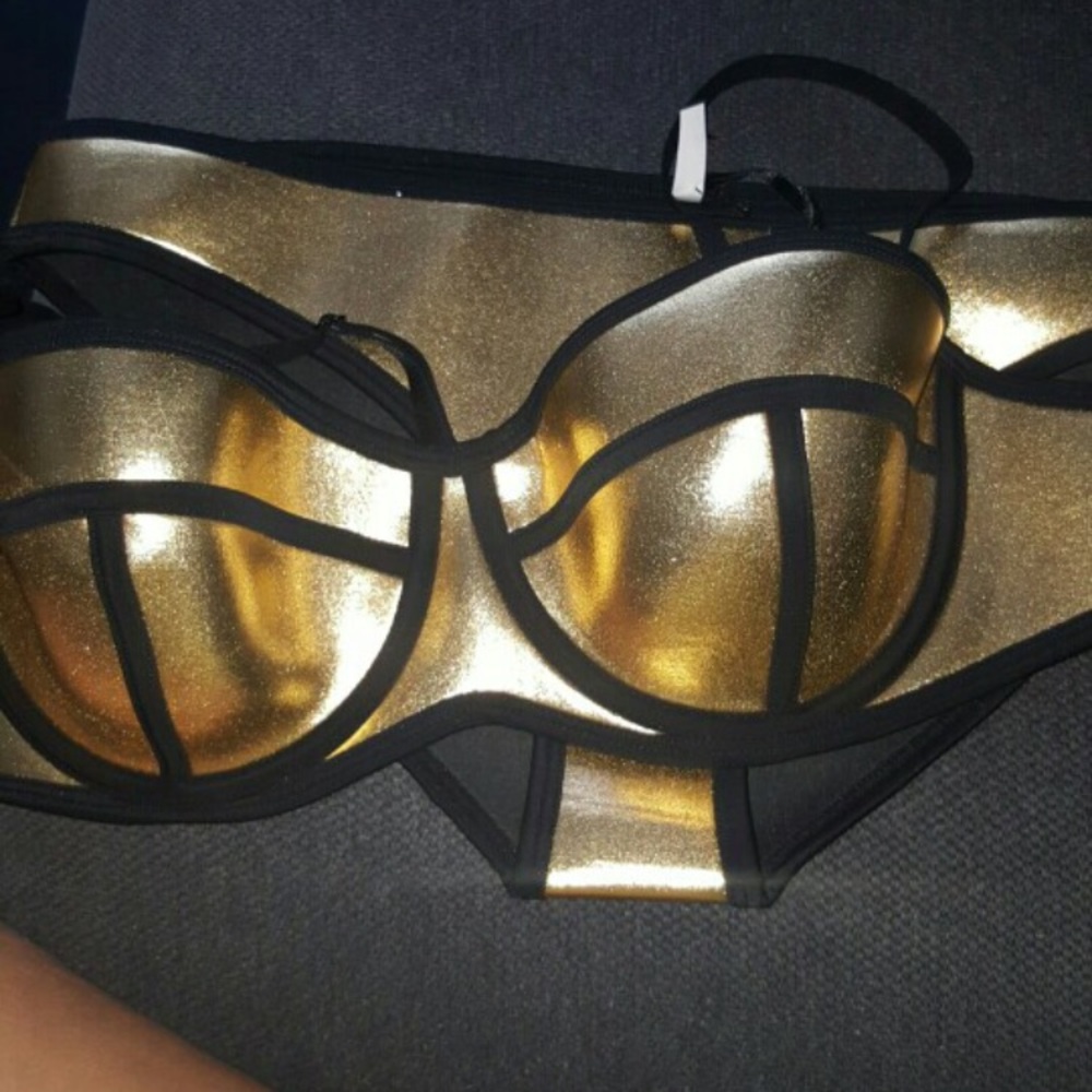 Gold bathing suit