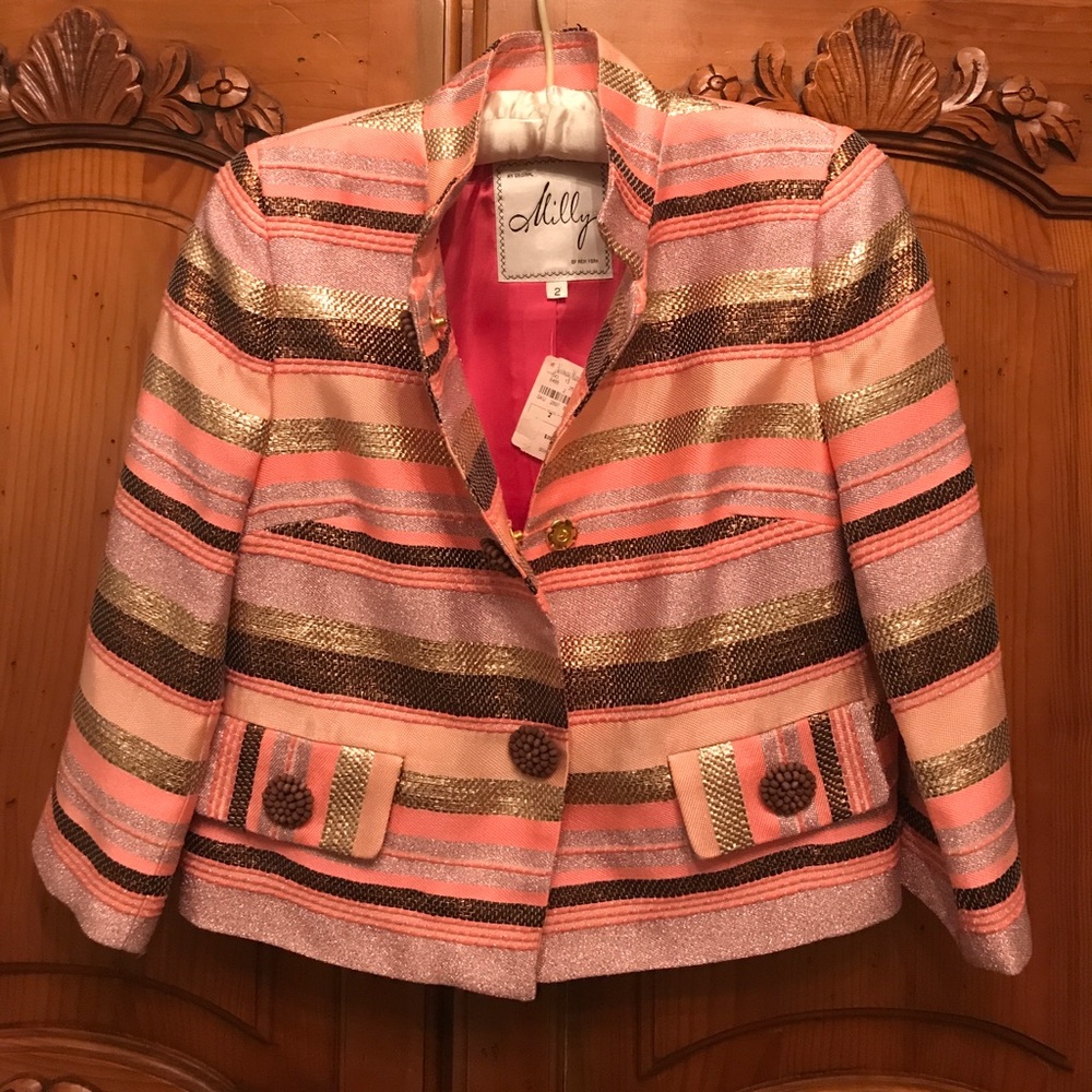 Milly metallic blend jacket! NWT