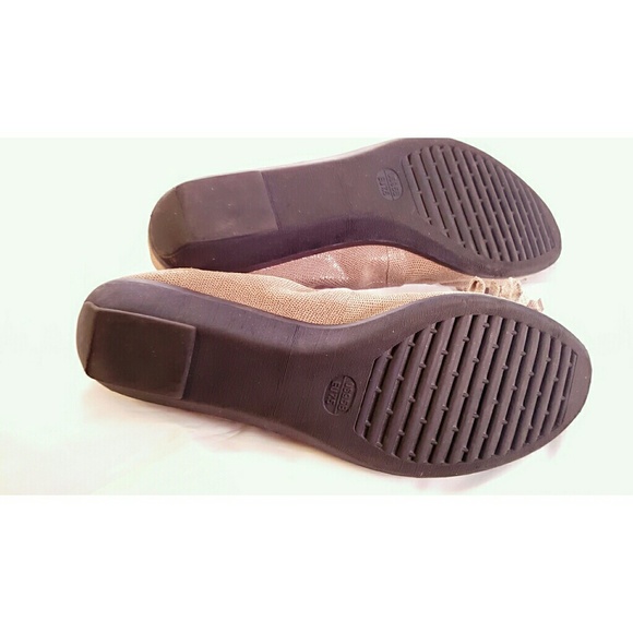 THE FLEXX Peep Toe Ballet Flats Tan - Picture 6 of 8