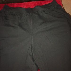 Hot cotton black knit pants-3x