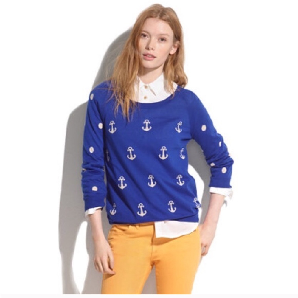 Madewell Anchors & Dots Sweater Small