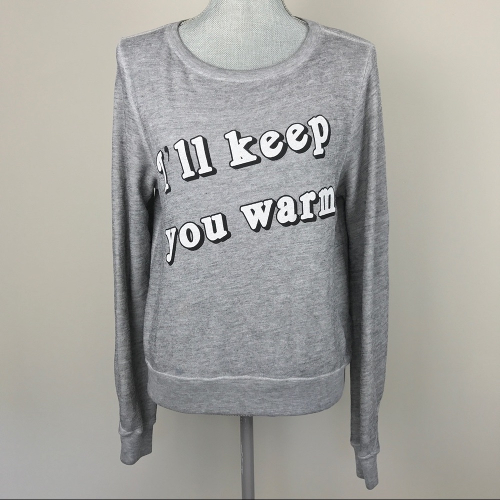 {Wildfox} 'I'll Keep You Warm' Sweatshirt Top $108 - Picture 4 of 8