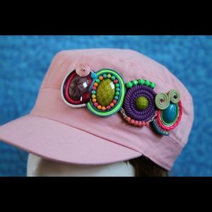 Women hat with handmade decoration