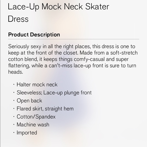 Lace-Up Skater Dress from Express ✨💥 Navy - Picture 3 of 8