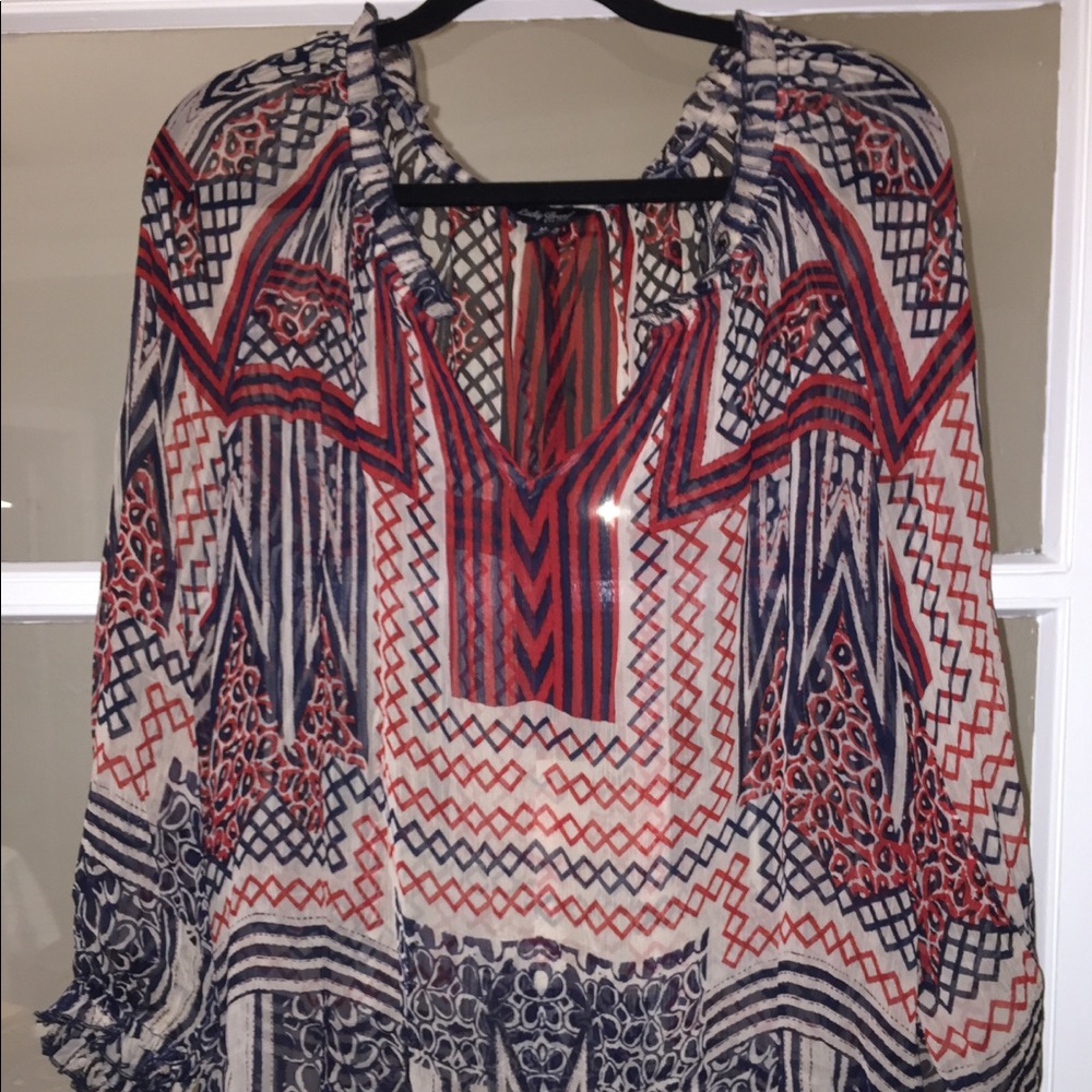 Lucky Brand Sheer Tunic - Medium