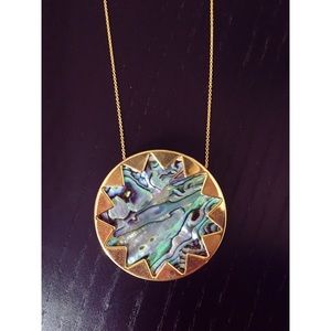 New House of Harlow 1960 Abalone Necklace.