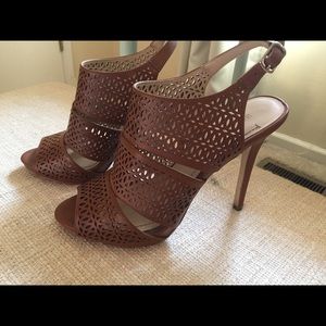 BCBG Generation Laser cut peep toe heels