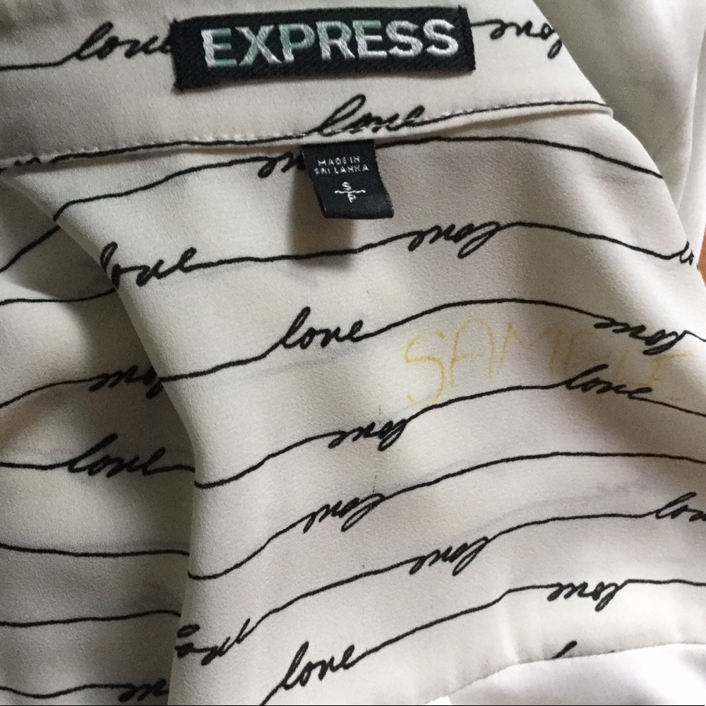 Express Portofino Love blouse shirt dress & belt S - Picture 4 of 4