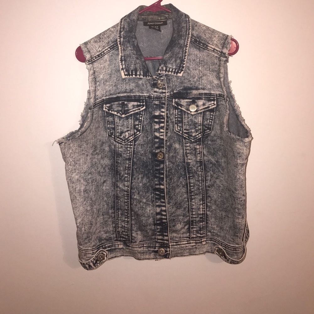 Ashley Stewart denim vest