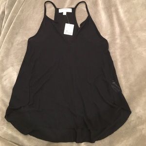 Sheer black tank top