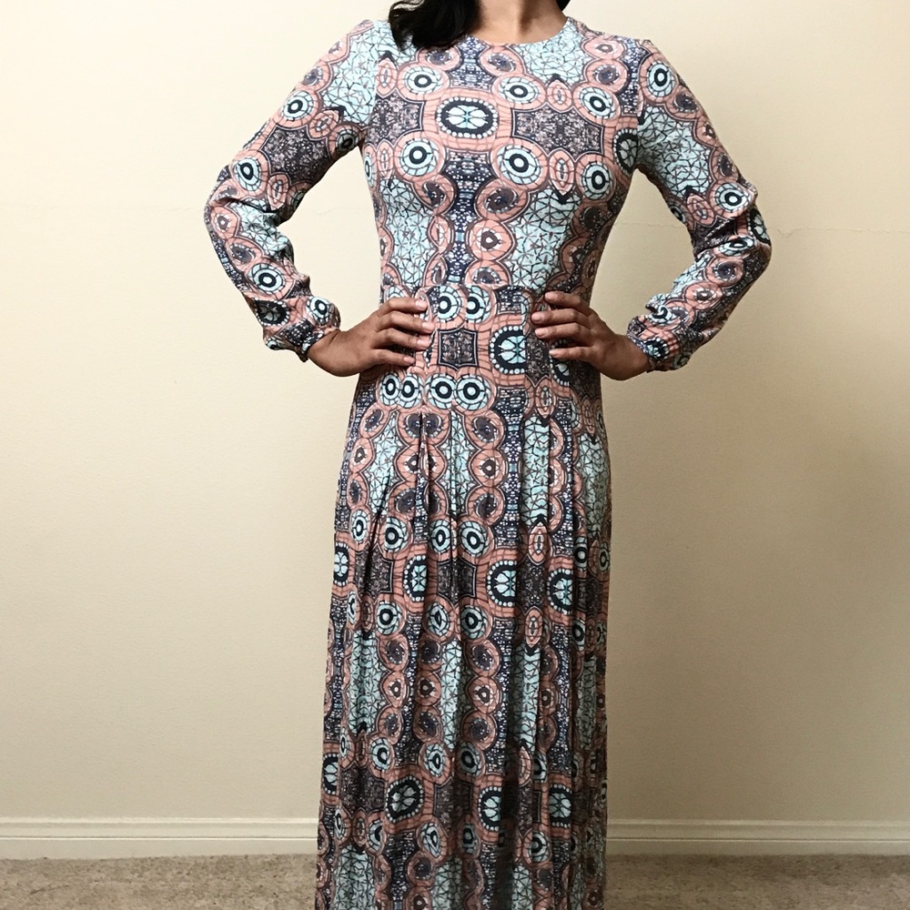 H&M maxi long sleeve dress