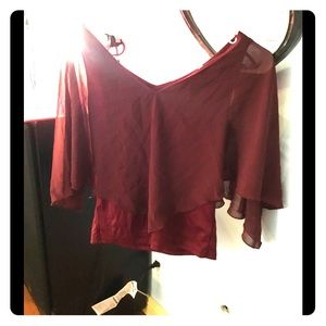 Burgundy dressy blouse