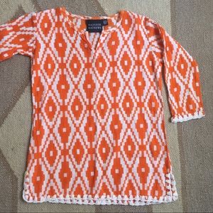 Orange & white tunic