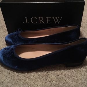 J. Crew Velvet ballet flats