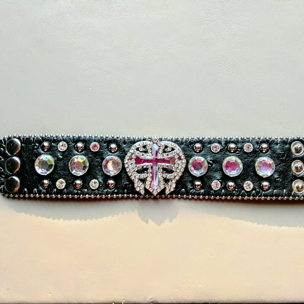 Black Studded Leather Motorcycle Jewelry