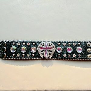 Black Studded Leather Motorcycle Jewelry