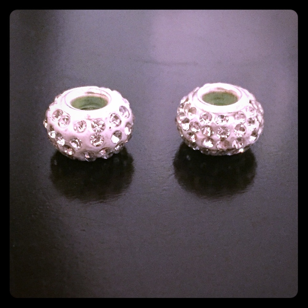 Silver sparkle beads
