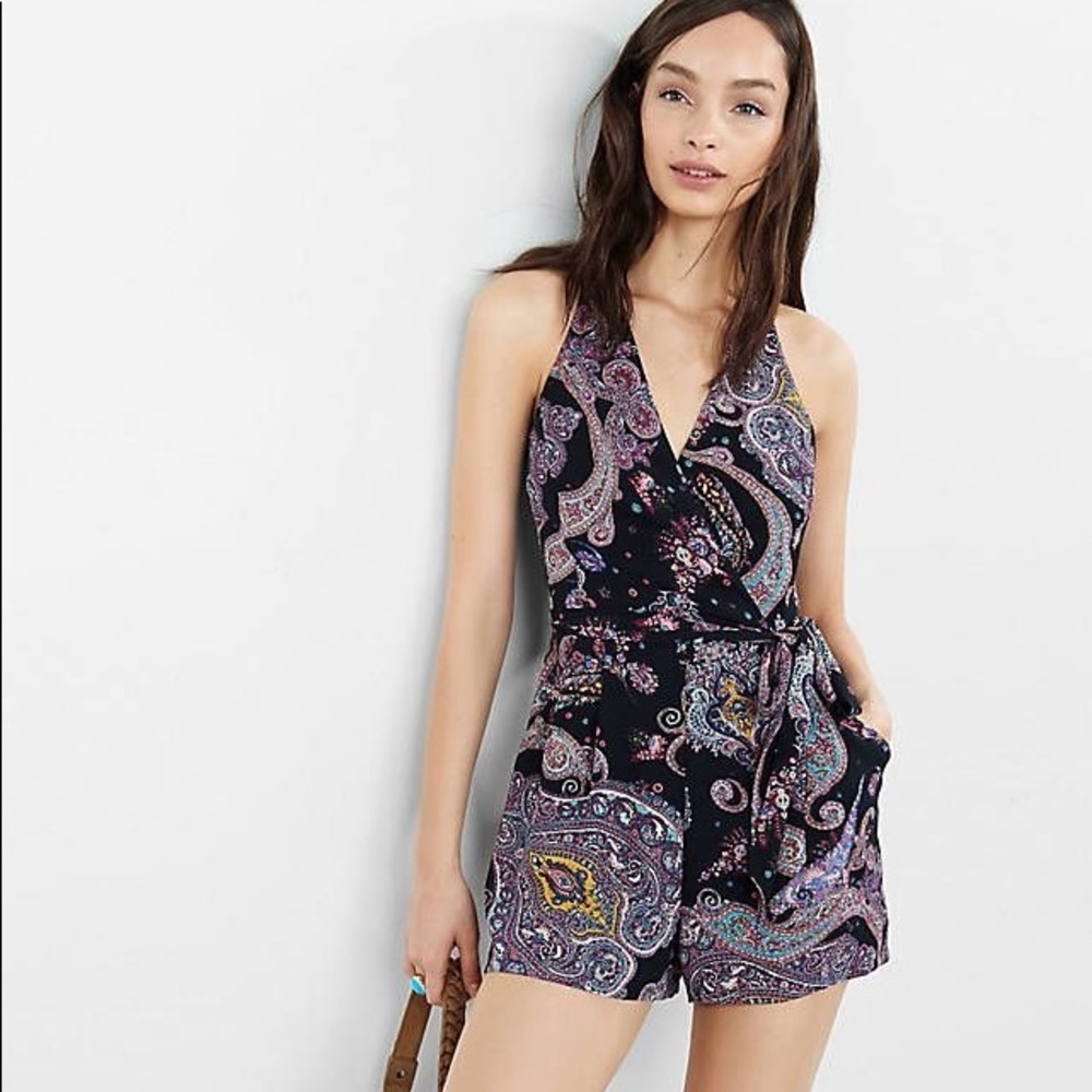 Express paisley print romper