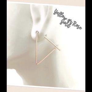 Yellow 14k gold filled triangle earrings