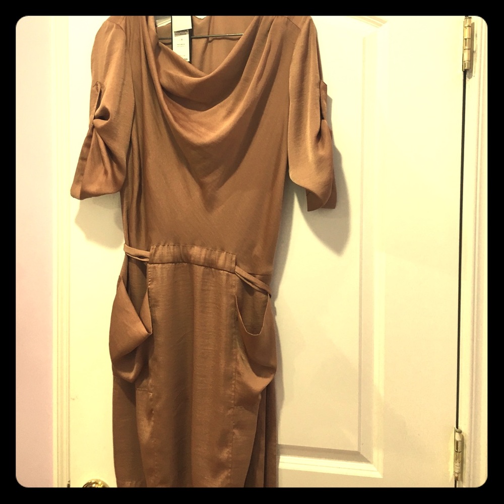 Bronze silky dress