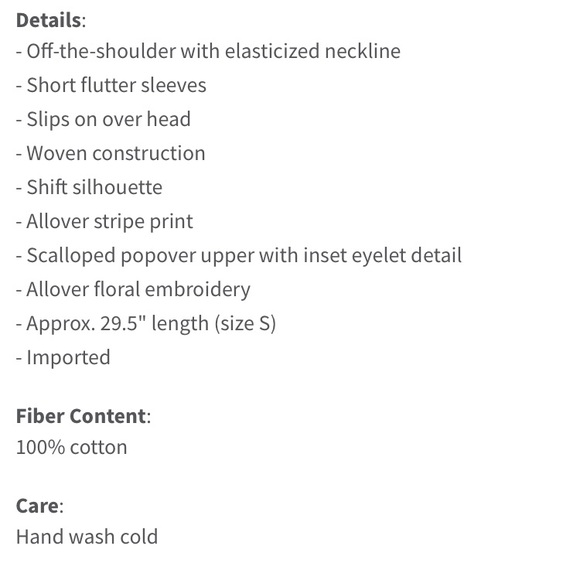 Over the Shoulder Eyelet Flutter Dress - Picture 7 of 7