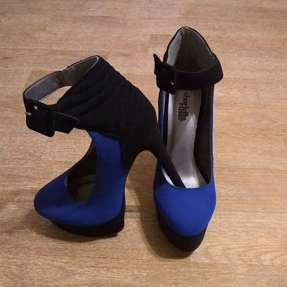 Electric blue heels never worn - Picture 2 of 5