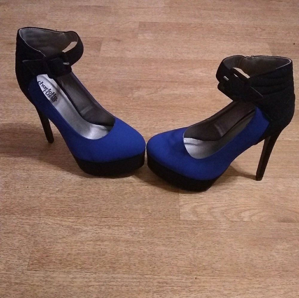 Electric blue heels never worn - Picture 4 of 5