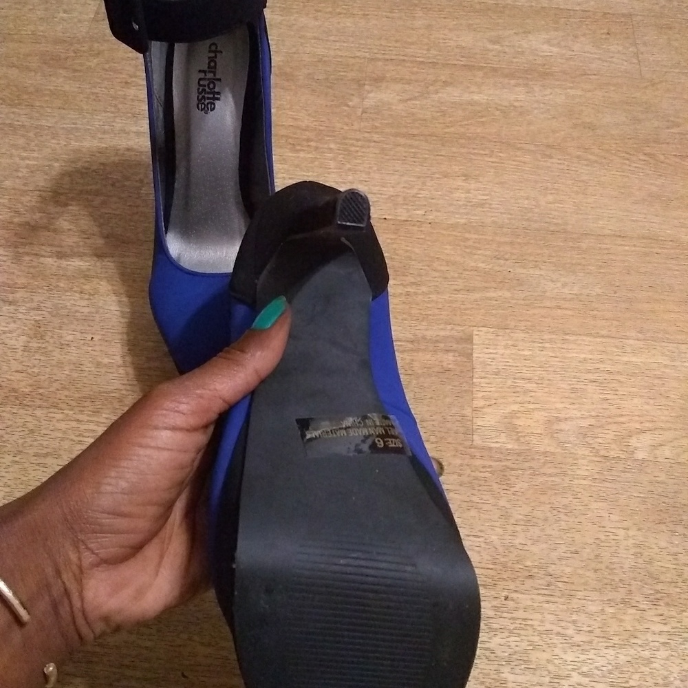 Electric blue heels never worn - Picture 5 of 5