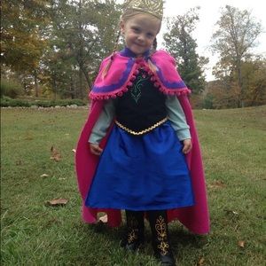 Girl's Handmade Anna Costume with Disney Boots