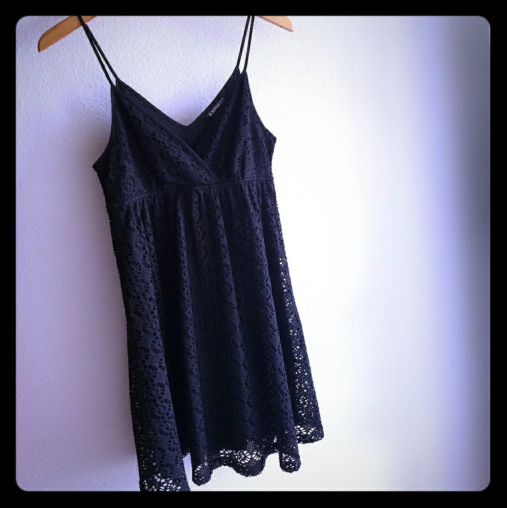 Like New Express black babydoll dress